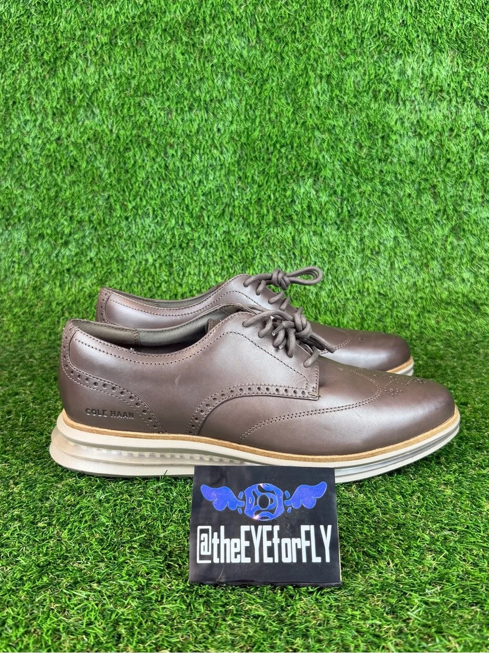 NEW Cole Haan Original Grand Energy One Brown Leather Wingtip Oxfords Men’s 11